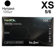Перчатки Нитриловые "MediOk" (CARBON) Черные 4гр. XS 100 шт (50 пар) (Маркированные) 1231919728