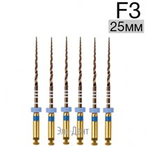 Ultratapers Gold F3, 25мм, стерильные машинные файлы, никель-титан, 6 шт., Eurofile 1231919258