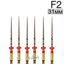 Ultratapers Gold F2, 31мм, стерильные машинные файлы, никель-титан, 6 шт., Eurofile 1231919266