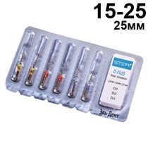 Файлы машинные с памятью формы TC-files, ассорти размер 15-25,  25мм, никель-титан - 6 шт. STEA 1231915359