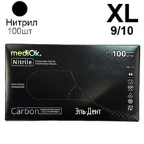 Перчатки Нитриловые "MediOk" (CARBON) Черные 4гр. XL 100 шт (50 пар) (Маркированные) 1231919727