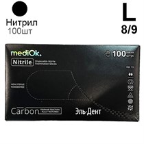 Перчатки Нитриловые "MediOk" (CARBON) Черные 4гр. L 100 шт (50 пар) (Маркированные) 1231919726