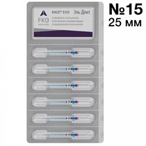 Файлы RACE EVO - машинные, никель-титановый, конус 02%, 25 мм, размер №15, STERILE, 6шт.FKG 1231920680