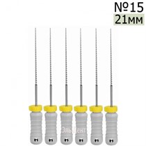 K-Files  21мм, №15, дрильборы ручные, сталь, (6шт.).  Eurofile 1231919168