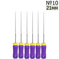 K-Files  21мм, №10, дрильборы ручные, сталь, (6шт.).  Eurofile 1231919167