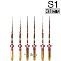 Ultratapers Gold S1, 31мм, стерильные машинные файлы, никель-титан, 6 шт., Eurofile 1231919270