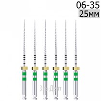 DK-Files  (ХВОСТОВИК 15ММ), 25мм, размер 06-35, машинные файлы, никель-титан, (6шт.). Eurofile 1231919114