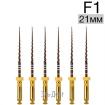 Ultratapers Gold F1, 21мм, стерильные машинные файлы, никель-титан, 6 шт., Eurofile 1231919247