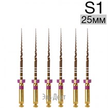 Ultratapers Gold S1, 25мм, стерильные машинные файлы, никель-титан, 6 шт., Eurofile 1231919261