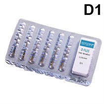 Файлы машинные D-files Gold для перелечивания, размер D1, длина 16мм, никель-титан - 6 шт. STEA 1231918063