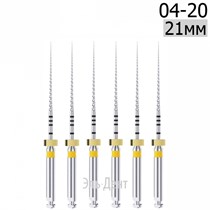 DK-Files  (ХВОСТОВИК 15ММ), 21мм, размер 04-20, машинные файлы, никель-титан, (6шт.). Eurofile 1231919088