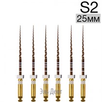 Ultratapers Gold S2, 25мм, стерильные машинные файлы, никель-титан, 6 шт., Eurofile 1231919262
