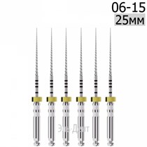 DK-Files  (ХВОСТОВИК 15ММ), 25мм, размер 06-15, машинные файлы, никель-титан, (6шт.). Eurofile 1231919110