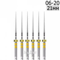 DK-Files  (ХВОСТОВИК 15ММ), 21мм, размер 06-20, машинные файлы, никель-титан, (6шт.). Eurofile 1231919094