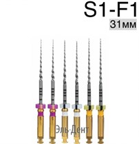 Ultratapers Engine Use 31мм, набор: S1-F1 (S1x2, S2x2, F1x2), машинные файлы, никель-титан, (6шт.).Eurofile 1231919231