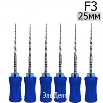 Ultratapers Hand F3, 25мм, ручные файлы, никель-титан, (6шт.) Eurofile 1231919319