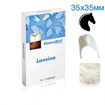 OsteoBiol Soft Cortical Lamina (конский) 35x35х0.9мм. Мембрана кортикальная средняя изогнутая LS10HE 1231914391