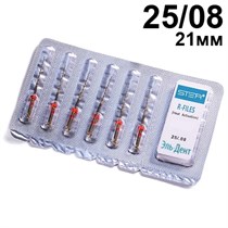 Файлы машинные R-files Gold, для первичной эндодонтии, размер 25/.08, длина 21мм, никель-титан - 6 шт. STEA 1231918041