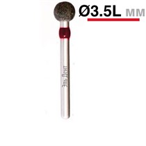 Бор алмазный 001.035L удлиненный шар FG d=035L (красный), 1шт. 1231916269