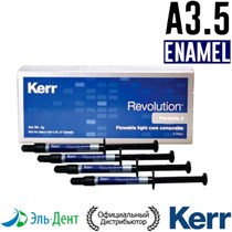 Revolution Formula 2, Эмаль A3,5 (4 шприца по 1гр + 20 насадок), жидкий композитный материал, 29496, Kerr 00000000899