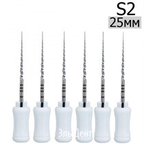 Ultratapers Hand S2, 25мм, ручные файлы, никель-титан, (6шт.) Eurofile 1231919323