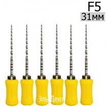 Ultratapers Hand F5, 31мм, ручные файлы,  никель-титан, (6шт.) Eurofile 1231919328