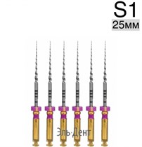Ultratapers Engine Use S1, 25мм, машинные файлы, никель-титан, (6шт.).Eurofile 1231919229