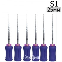 Ultratapers Hand S1, 25мм, ручные файлы, никель-титан, (6шт.) Eurofile 1231919322