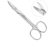 Ножницы 10,0 см коронковые изогнутые, зубчатая поверхность 1231916185