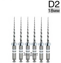 Ultratapers Engine Use D2, 18мм, машинные файлы для перелечивания,  никель-титан, (6шт.).Eurofile 1231919242