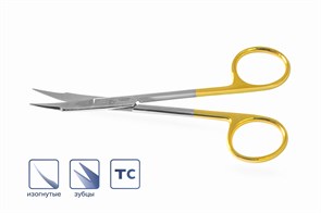 Ножницы Goldman-Fox с вставками изогнутые 13 см 2103