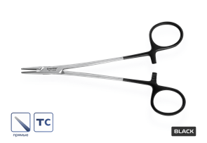 Иглодержатель Mayo-Hegar BLACK с вставками 15 см 1102B