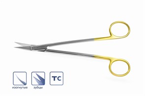 Ножницы Dean с вставками изогнутые 17 см 2105