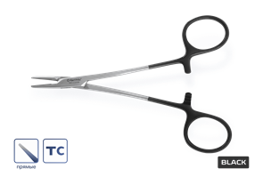 Иглодержатель Mayo-Hegar BLACK с вставками 13 см 1100B