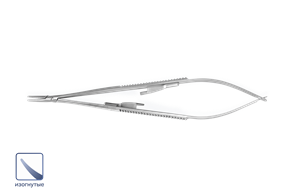 Иглодержатель микрохирургический Castroviejo изогнутый 18 см 1109