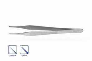 Пинцет Adson анатомический прямой, 12 см 5351