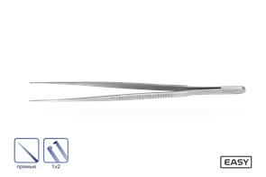Пинцет EASY хирургический 1х2 прямой 15 см 5362