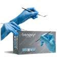 Перчатки нитриловые Nitrile (BENOVY) M (7-8) голубые, 50 пар. DFNLBB03/SFE6BB2783 - фото 341799