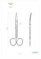 Ножницы для десны изогнутые по плоскости , 11,5 см. 0305-2 - фото 351721