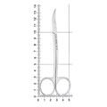 Ножницы хирургические La Grange, двойной изгиб, зубчатые, 13,5 см 19-8* - фото 394784