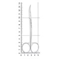 Ножницы хирургические двойной изгиб, зубчатая поверность, La Grange, 13,5см, 19-8* 19-8 - фото 411054
