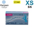 Перчатки Нитриловые "MediOk" Голубые  XS 100 шт (50 пар) 1231918431 - фото 445483