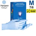 Перчатки Нитриловые Safe & Care ZN302 100шт. М (7/8) Голубые, 3 гр (Маркированные) 1231918478 - фото 446978