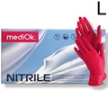 Перчатки Нитриловые "MediOk" Красные  L 100 шт (50 пар) 1231917907 - фото 447748
