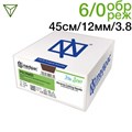 Полиамид 6/0 45см 12мм 3/8 обратно-режущая 24шт голубой 1231916744 - фото 447994