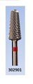 Фреза крас. 302901 сред.конус Крестообразная мелкая нарезка 1231912010 - фото 448900
