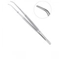 Микро-Пинцет 18,0 см хирургический изогнутый Gomel 1231916189 - фото 448912