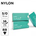 Шовный материал NYLON 5/0_75_16, нерассасывающаяся, 3/8, обратно-режущая (12 шт.), SUTURA 1231918985 - фото 448960