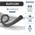 ЭЛНЕЙЛОН 5-0 75 см 16 мм 3/8, обратно-режущая 12 шт чёрный, диаметр иглы 0,45 1231918854 - фото 449275