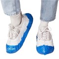 Бахилы Elegreen Super 65 с двойной подошвой бело-синие в евроблоке, 5,4г. (450 пар) (зима). Elegreen 1231918805 - фото 449979
